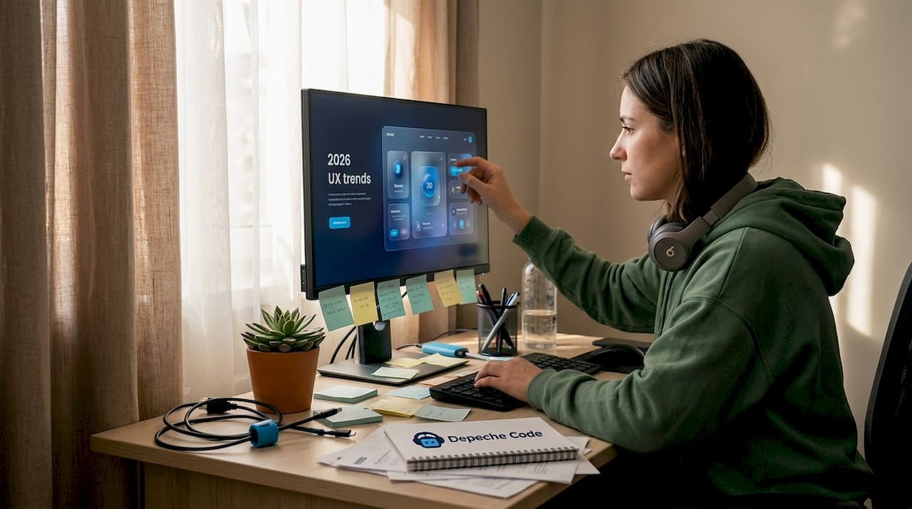 designer working on glassmorphism ui trends
