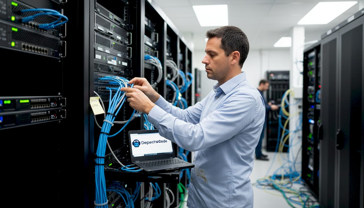 it specialist repairing server in small room