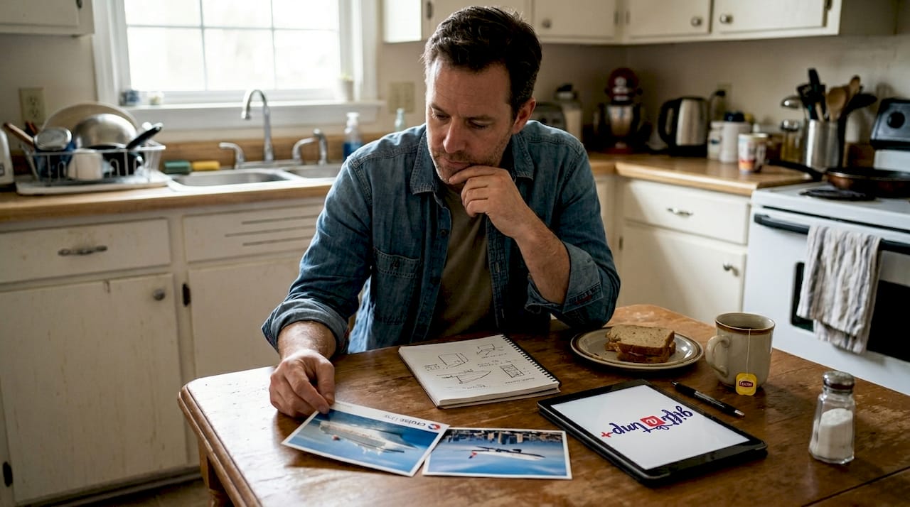 why cruise gift certificates make flexible, memorable gifts 3 man comparing cruise and travel gift cards