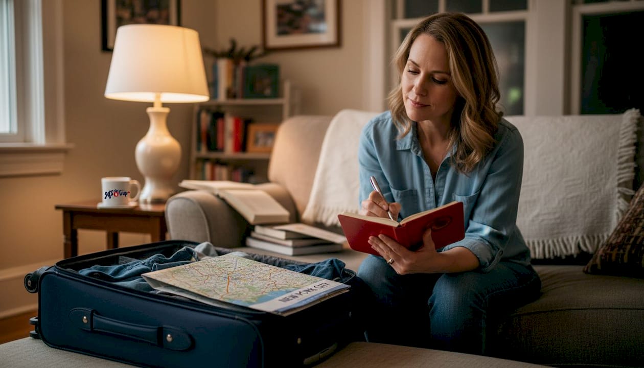 why travel gifts make anniversaries unforgettable 4 woman preparing personalized travel keepsake