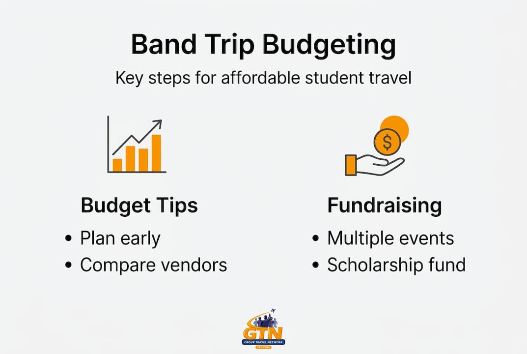 infographic on budgeting for student band trips