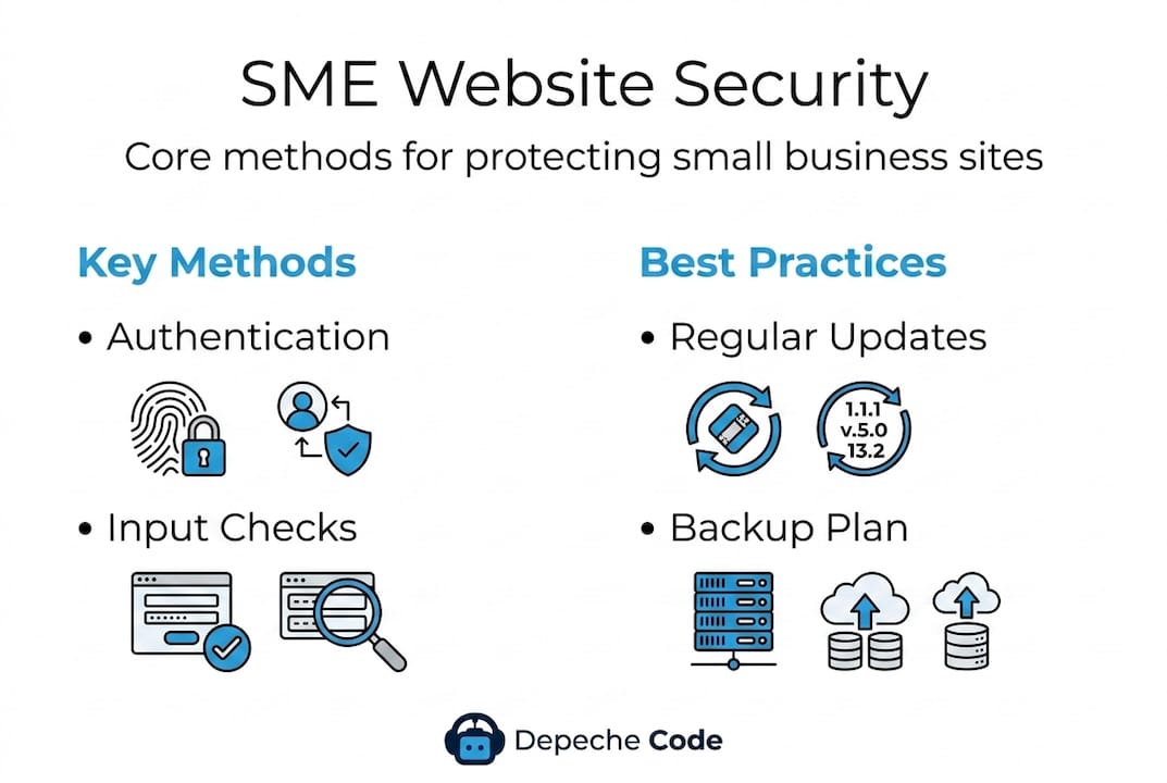 infographic basic sme website security methods