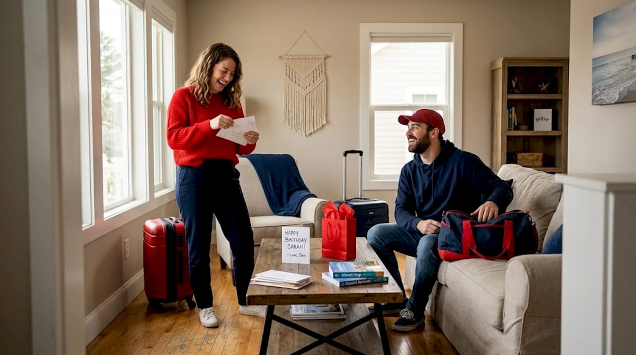 what is a gifting occasion trip? unforgettable gifts explained 4 friends exchanging surprises during a getaway