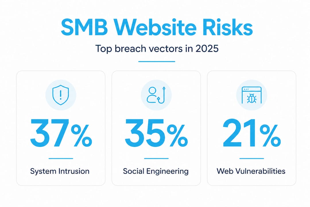 infographic of breach vectors for smb websites