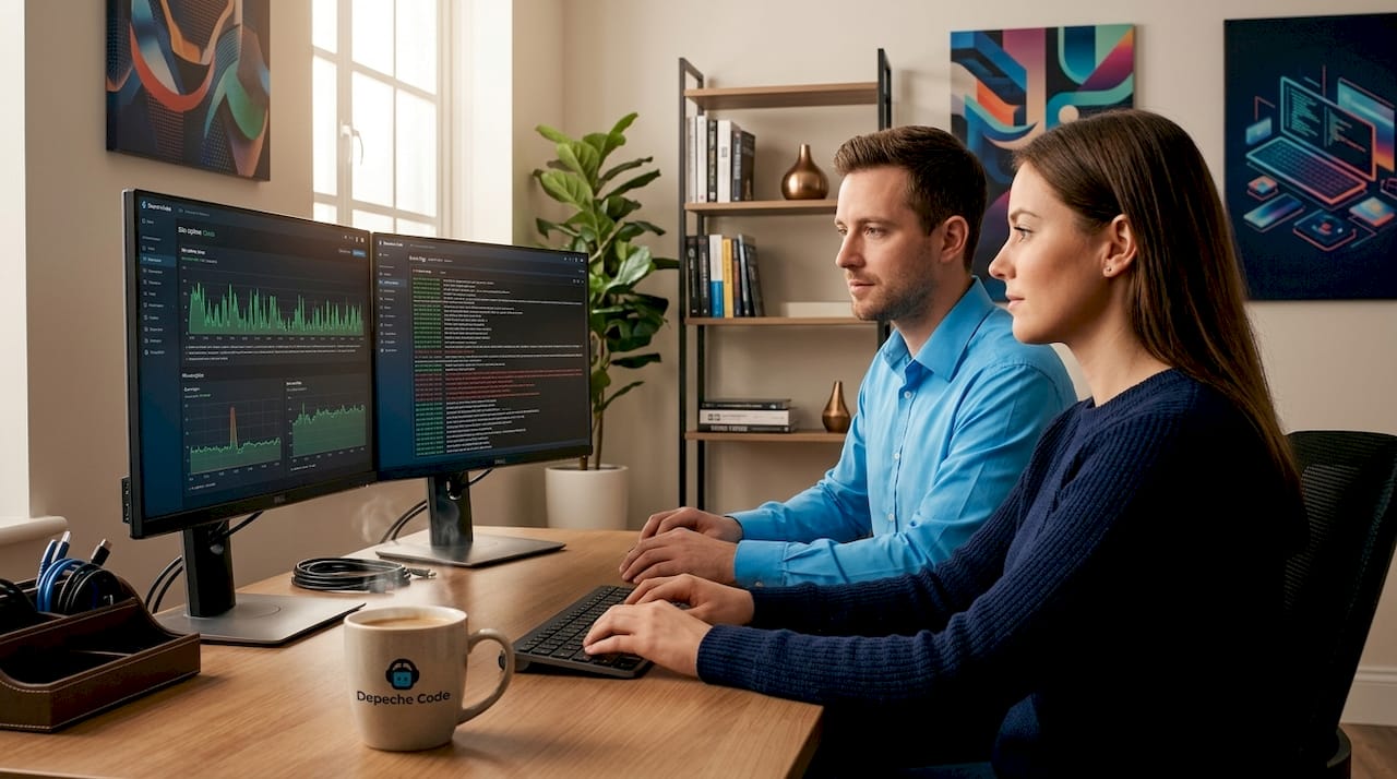technical support team monitoring web performance