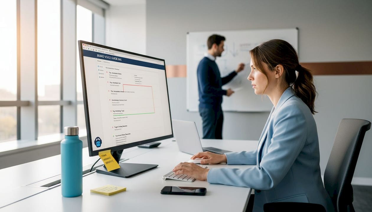 manager reviewing ai content workflow guidelines