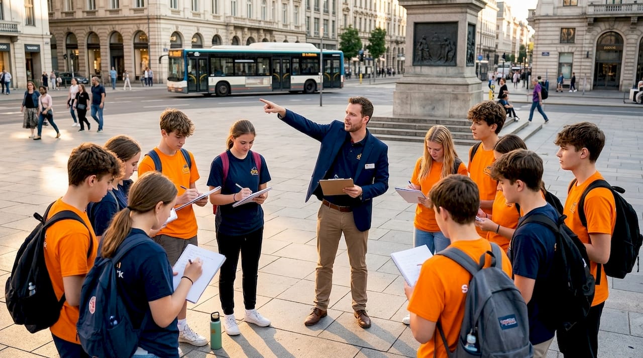 role of guides in student travel: administrator's guide 3 guide leading student group learning outdoors