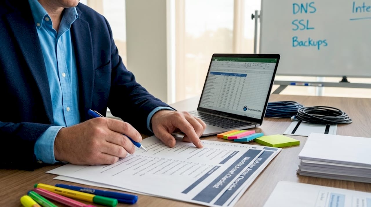 how to manage website hosting for business success 3 it manager organizing website asset checklist