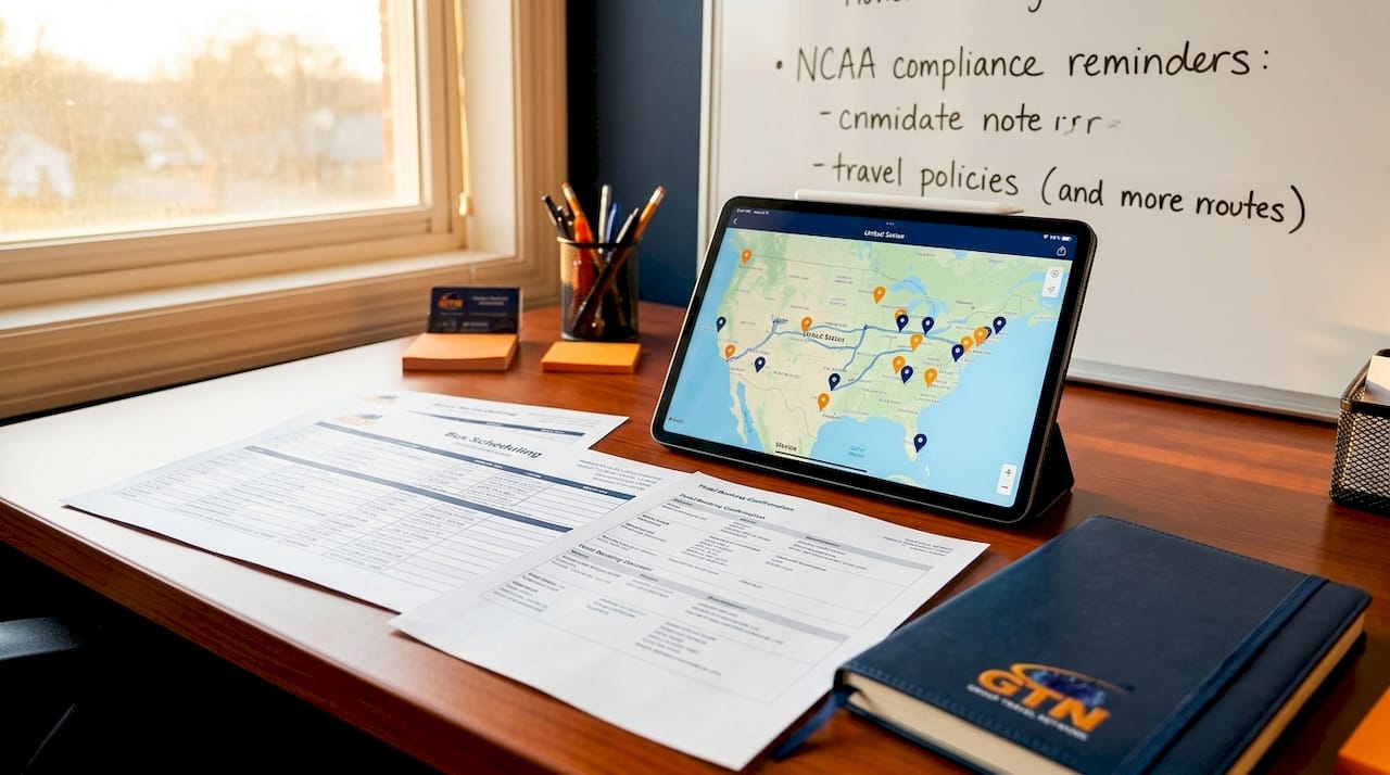 sports travel coordination documents and devices