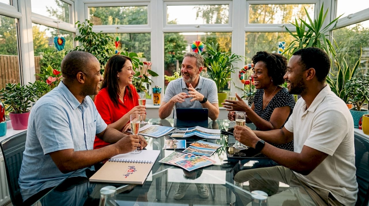 the role of travel in donor engagement: 2026 guide 3 donors sharing stories during trip gathering