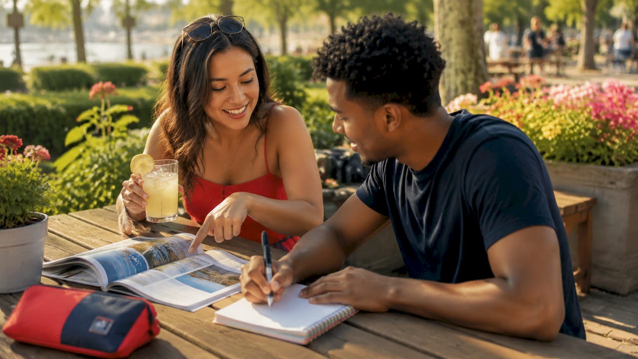 how to run a travel giveaway that actually works 3 close-up of hands choosing travel prize ideas