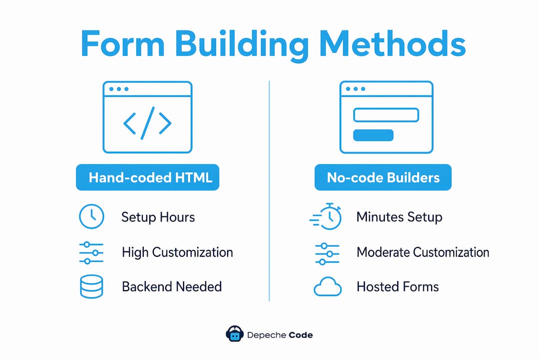 infographic comparing form building methods