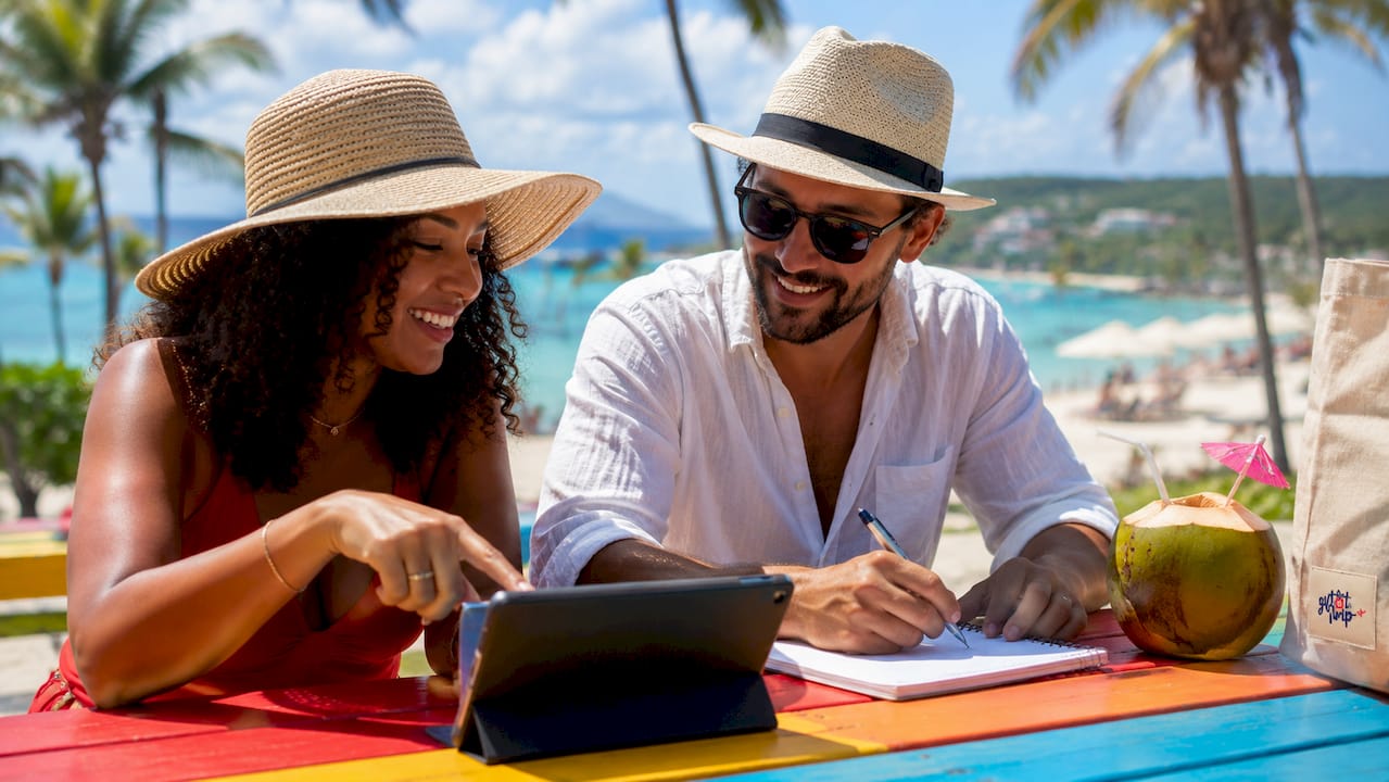 what is a resort certificate? your 2026 guide 3 couple reviewing travel options outdoors