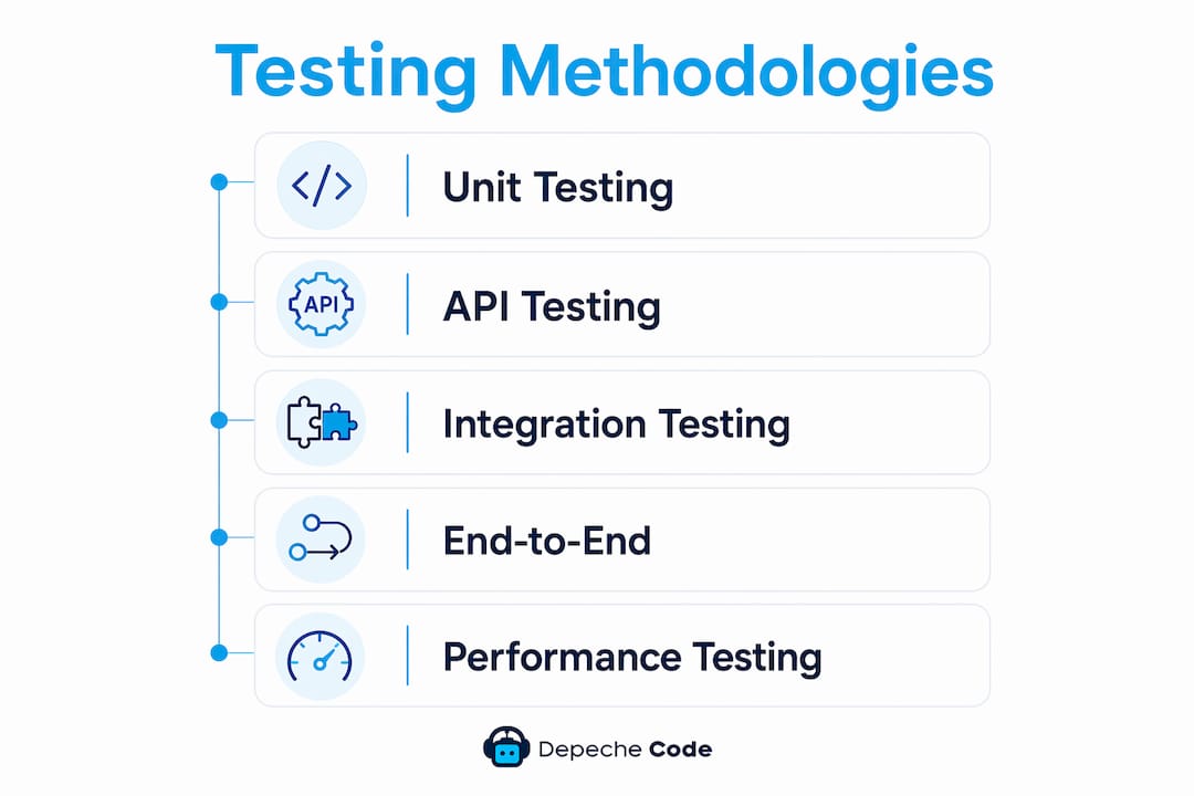 Infographic illustrating testing methodologies