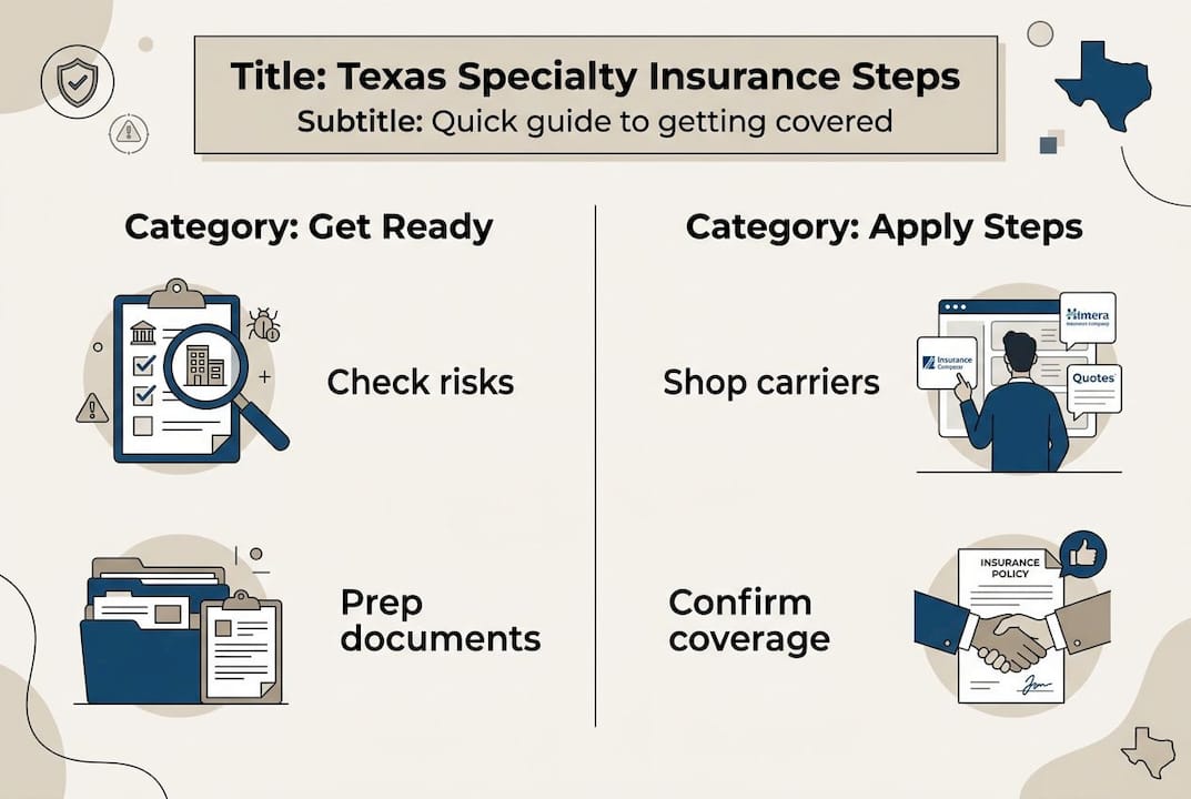 Infographic shows steps to get specialty insurance