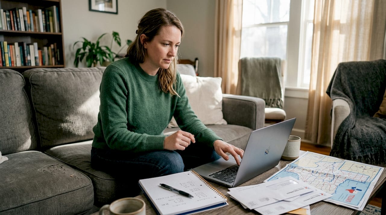 Woman budgeting for home insurance deductible