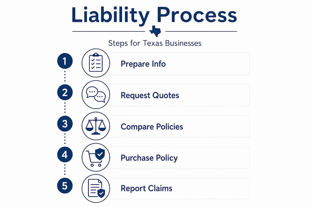 Infographic of steps in insurance process