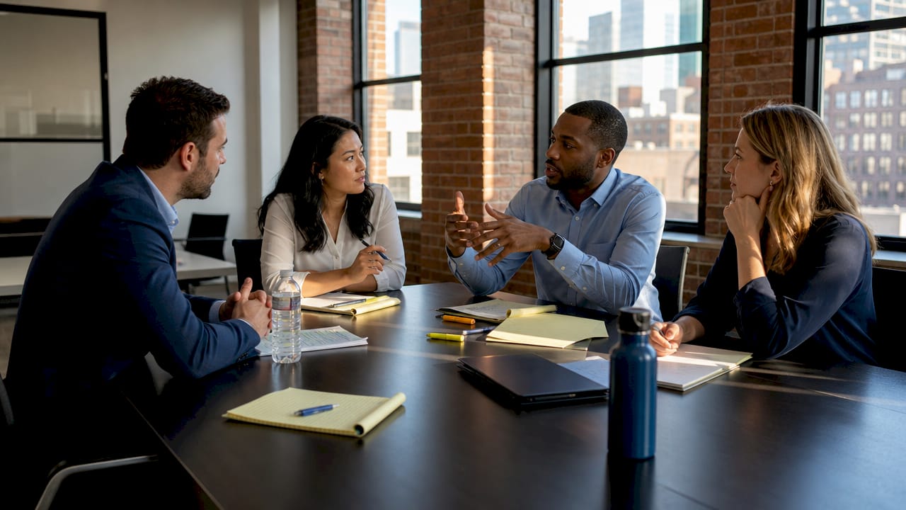 Cybersecurity experts discussing response strategies