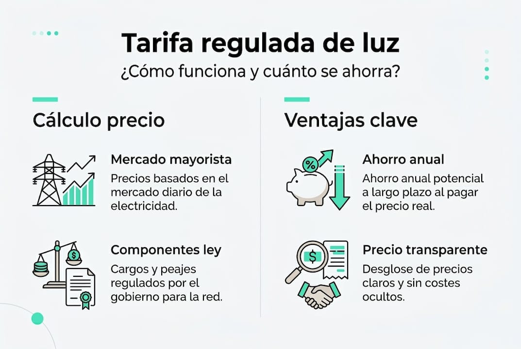 Guía visual sobre la tarifa eléctrica regulada y cómo ahorrar en tu factura de luz