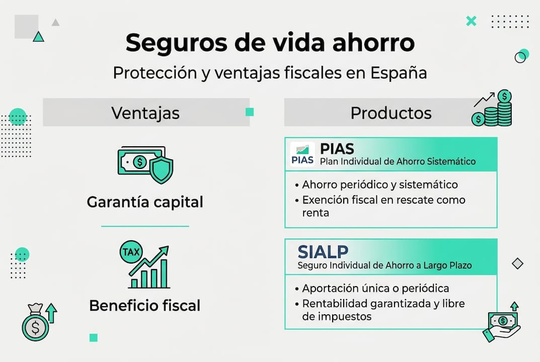 Infografía sobre seguros de vida con ahorro: descubre sus beneficios