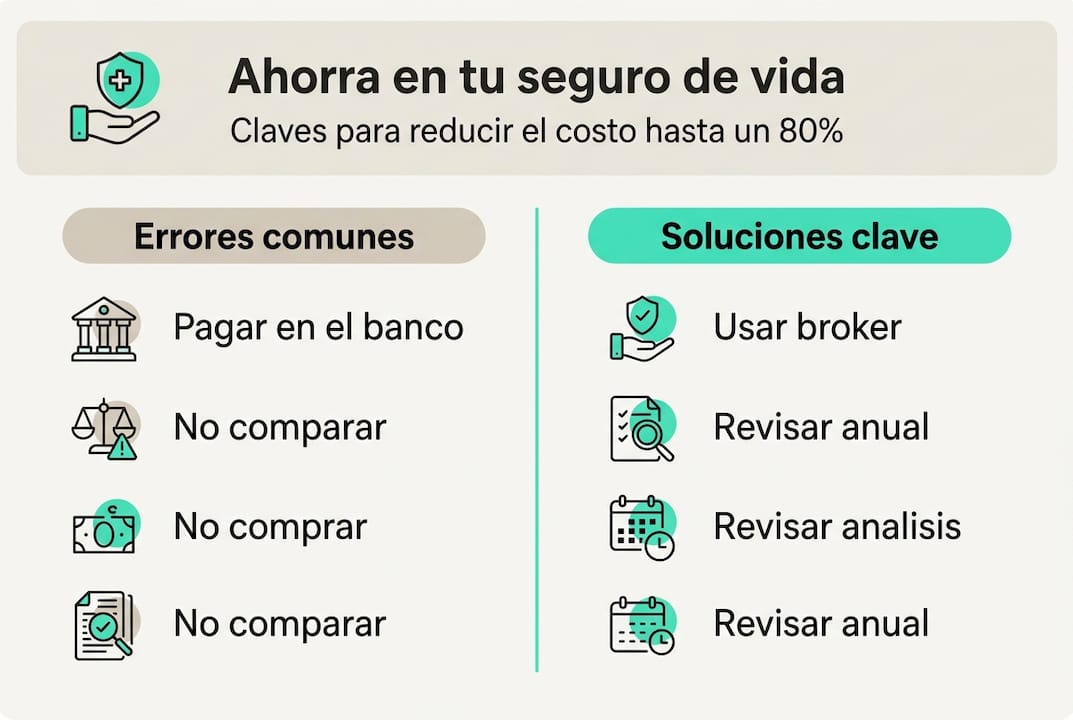 Guía visual para ahorrar en tu seguro de vida