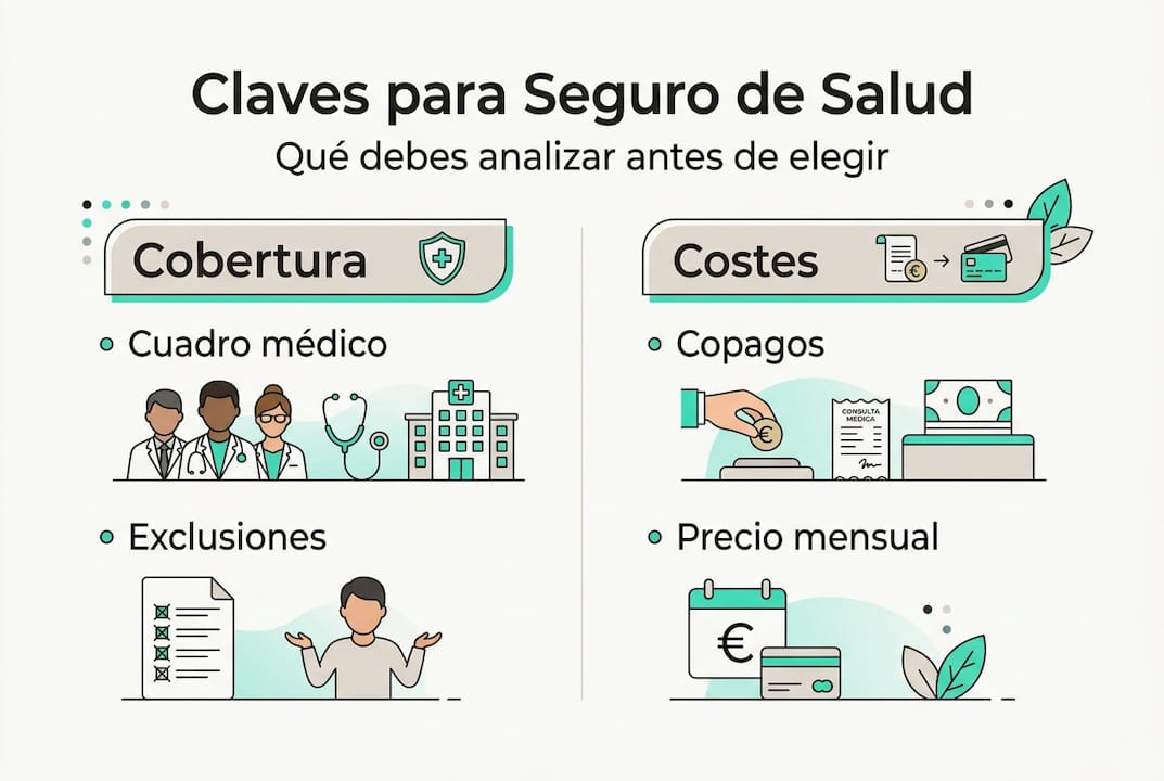 Infografía: aspectos esenciales a tener en cuenta al elegir un seguro de salud