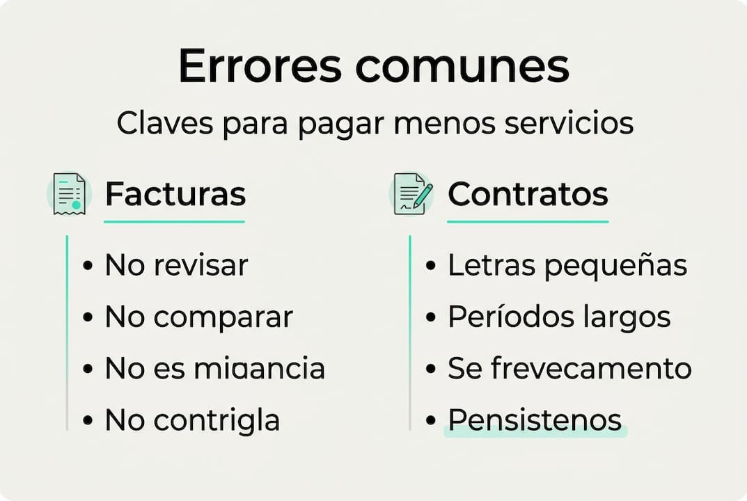 Infografía: los errores más frecuentes en la prestación de servicios básicos