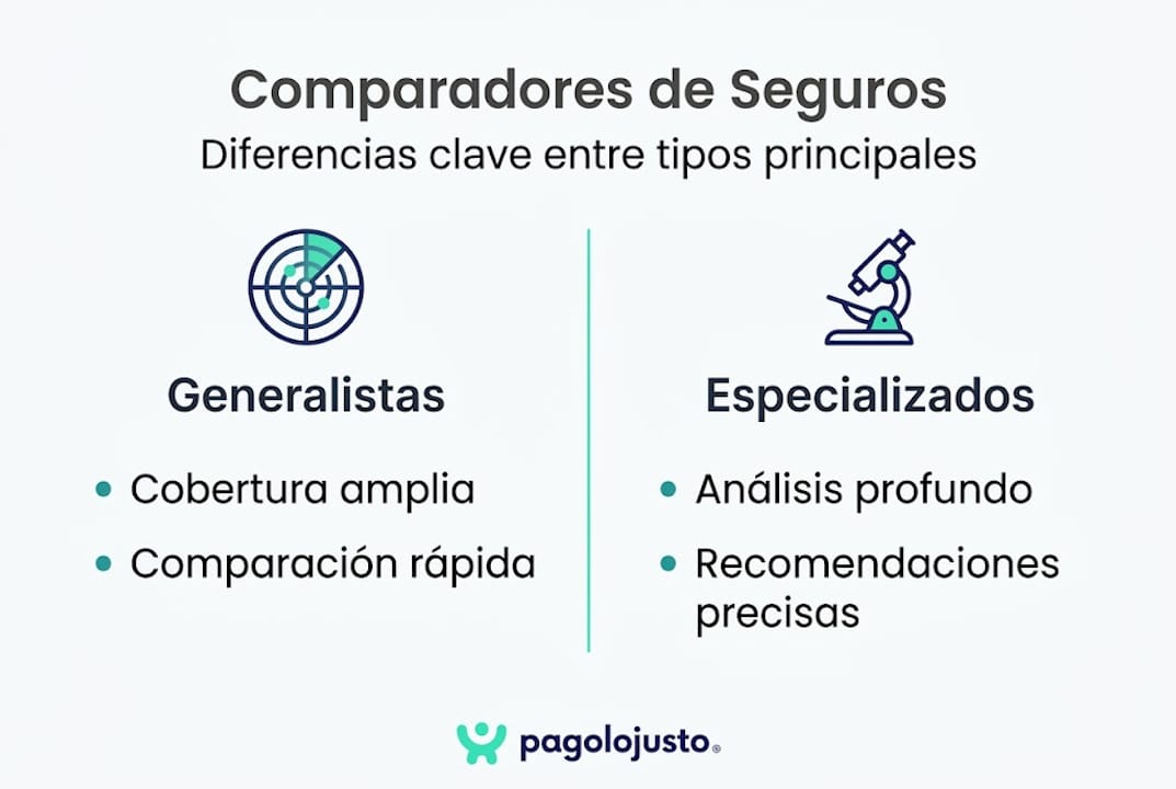 Infografía: ¿Qué tipo de comparador de seguros te conviene más?