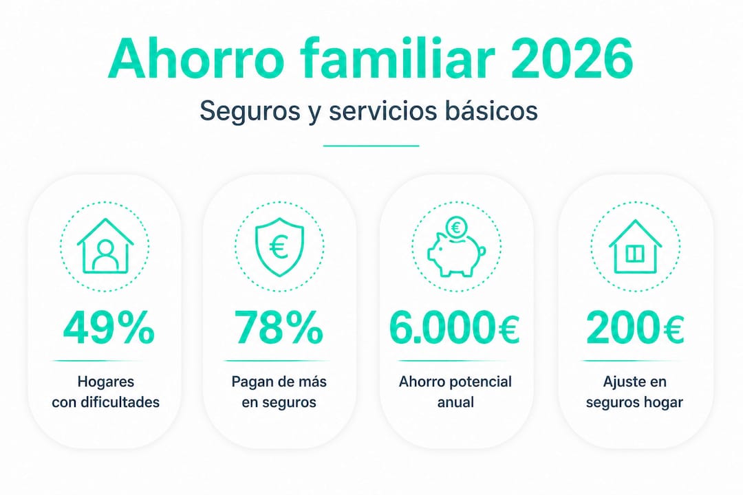 Infografía con los principales datos sobre el ahorro en los hogares