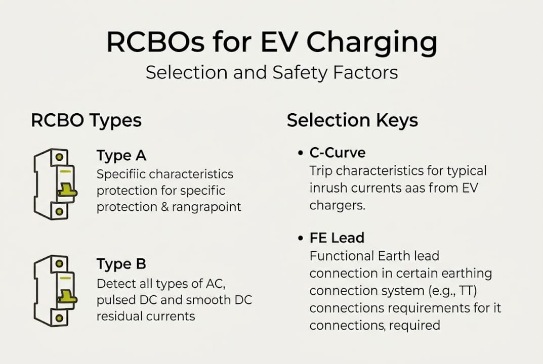 Infographic RCBO selection factors and types