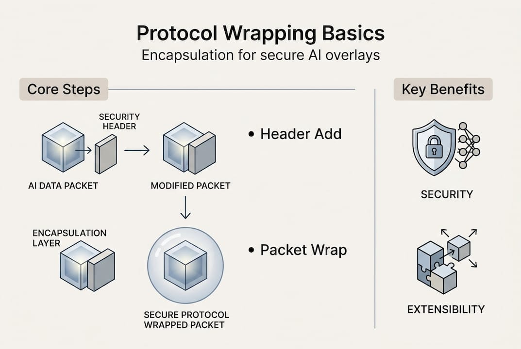 Infographic showing protocol wrapping process and benefits