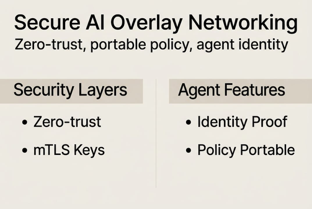 Infographic on secure ai overlay agent networking