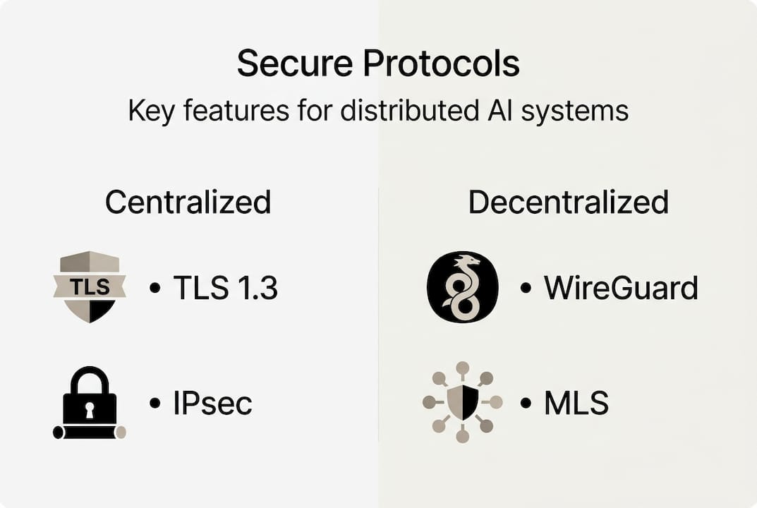Infographic showing secure protocol comparison