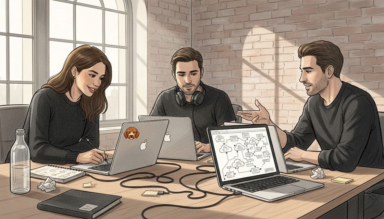 Team collaborates on cloud infrastructure mapping