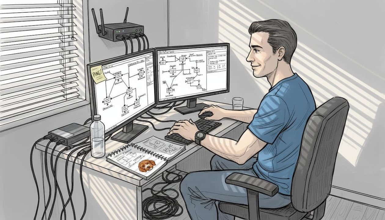 Engineer working with distributed system addressing