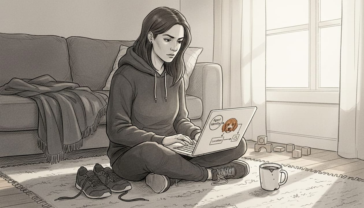 Woman manages agent identities from home