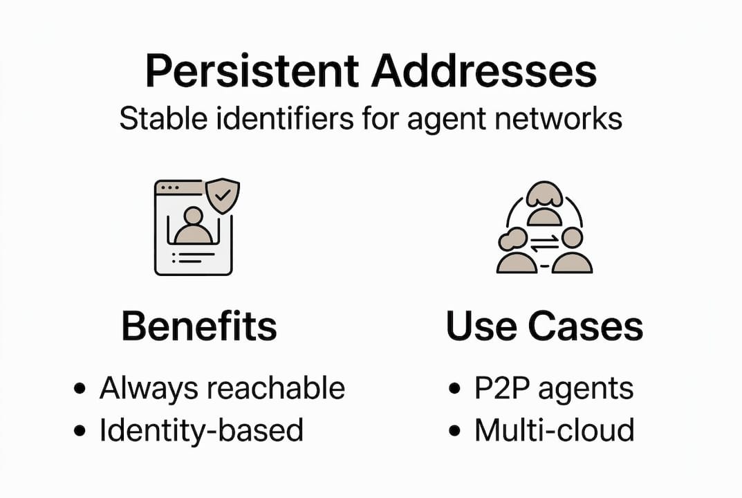 Infographic shows persistent addresses benefits and uses