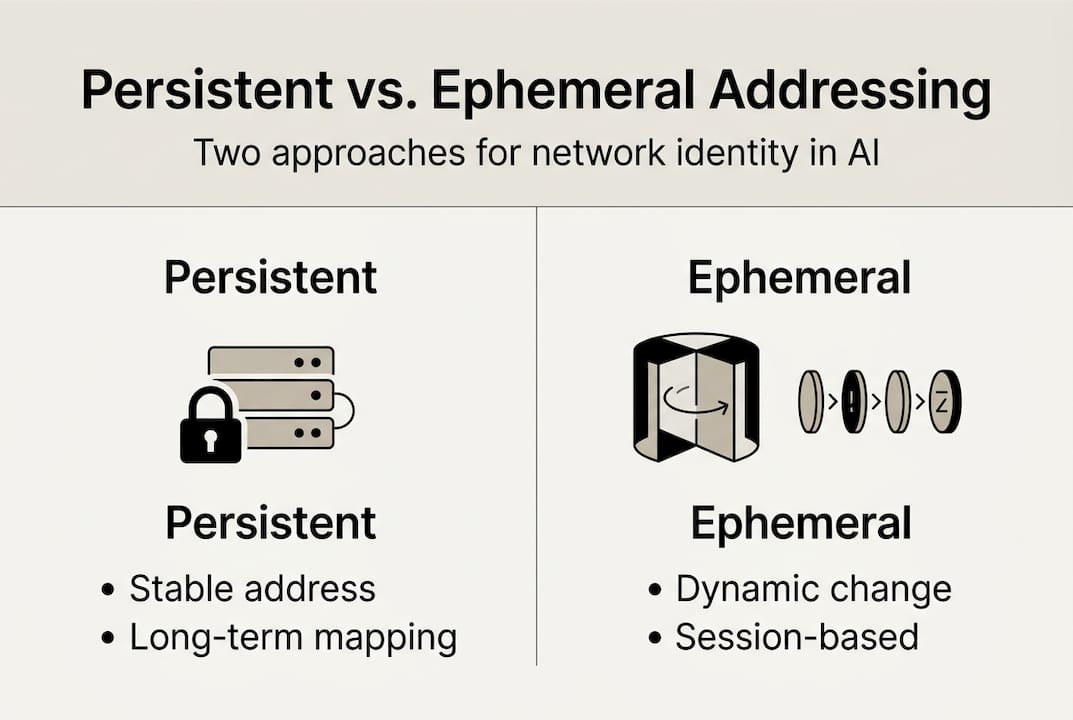 Infographic compares persistent and ephemeral addressing
