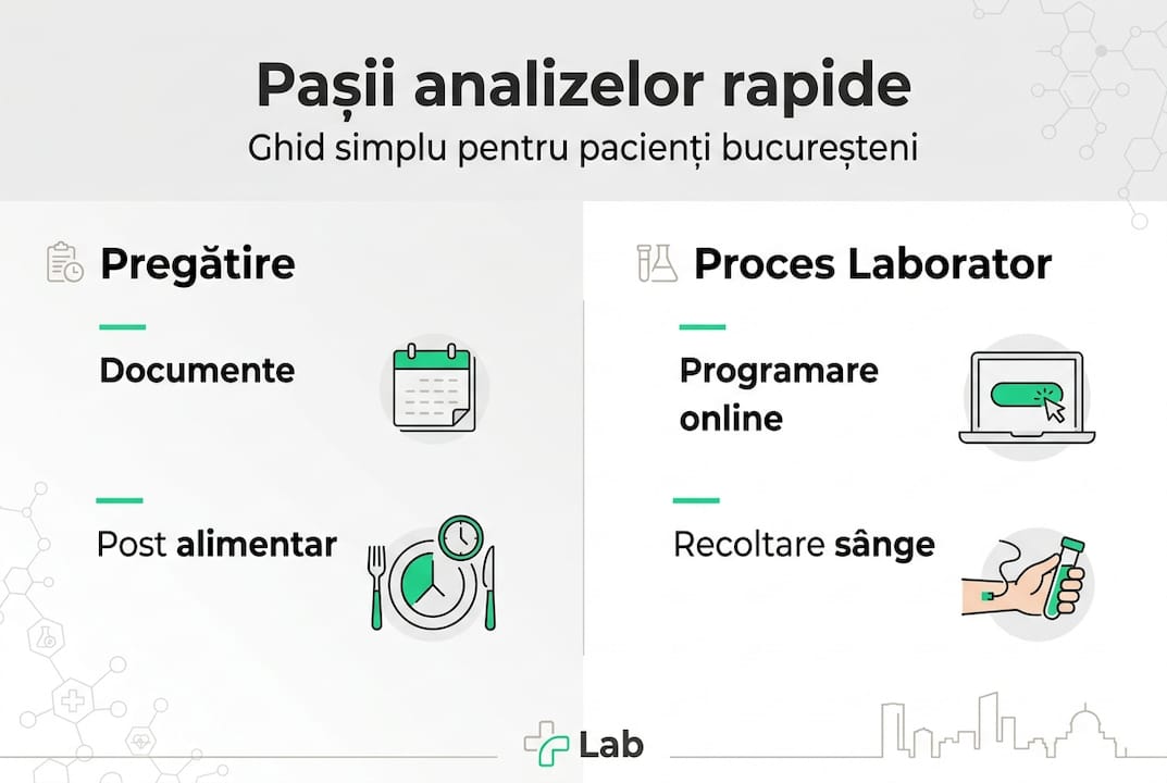 Infografic: Cum decurge rapid o analiză medicală – pașii esențiali