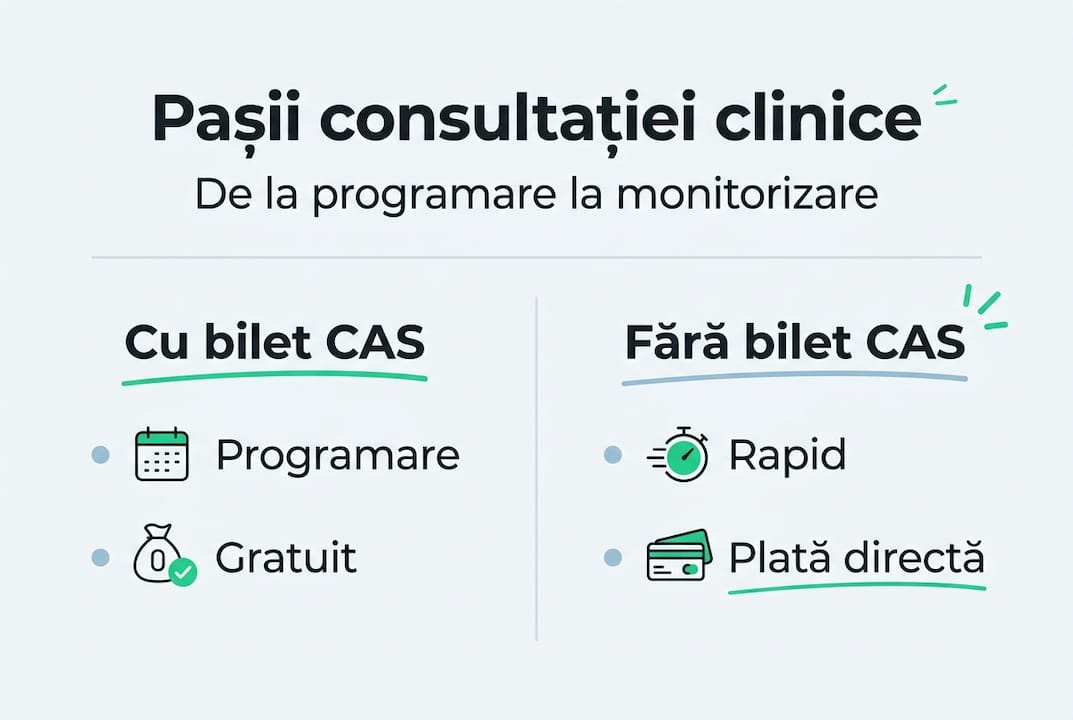 Infografic: Cum poți accesa rapid o consultație la clinică în București