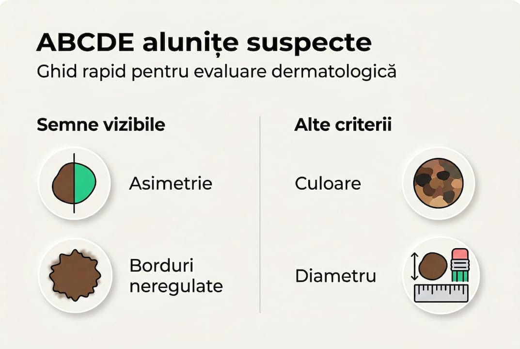Infografic: Cum recunoști o aluniță cu risc – criteriile ABCDE