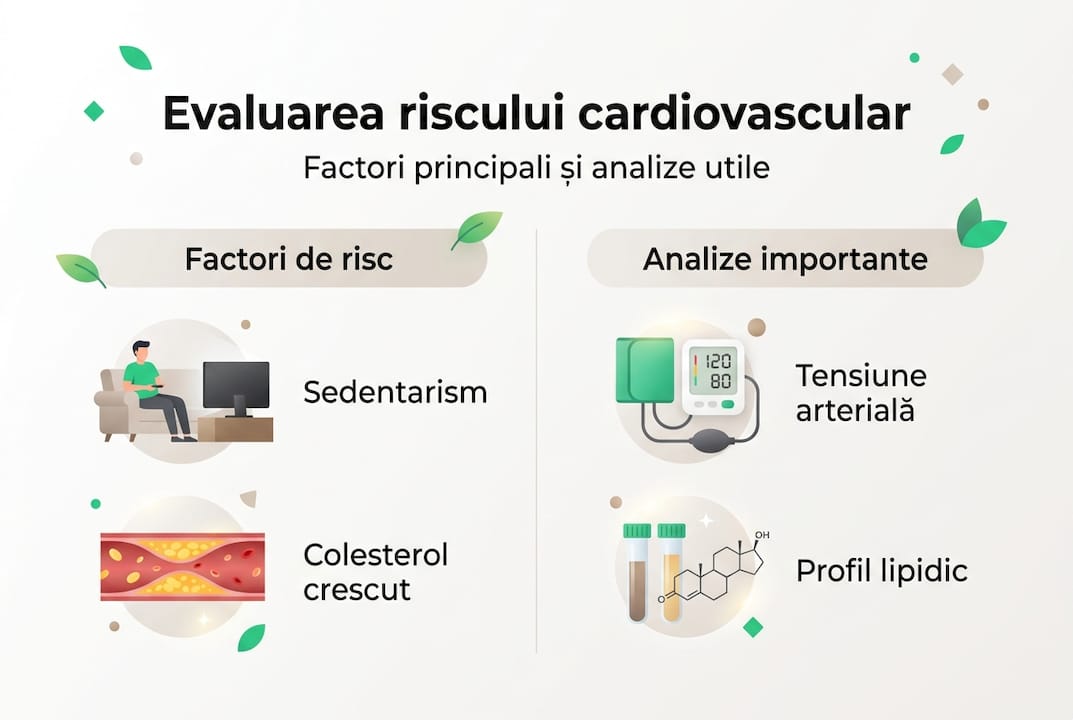 Infografic: Cum îți poți evalua riscul cardiovascular și ce analize sunt recomandate