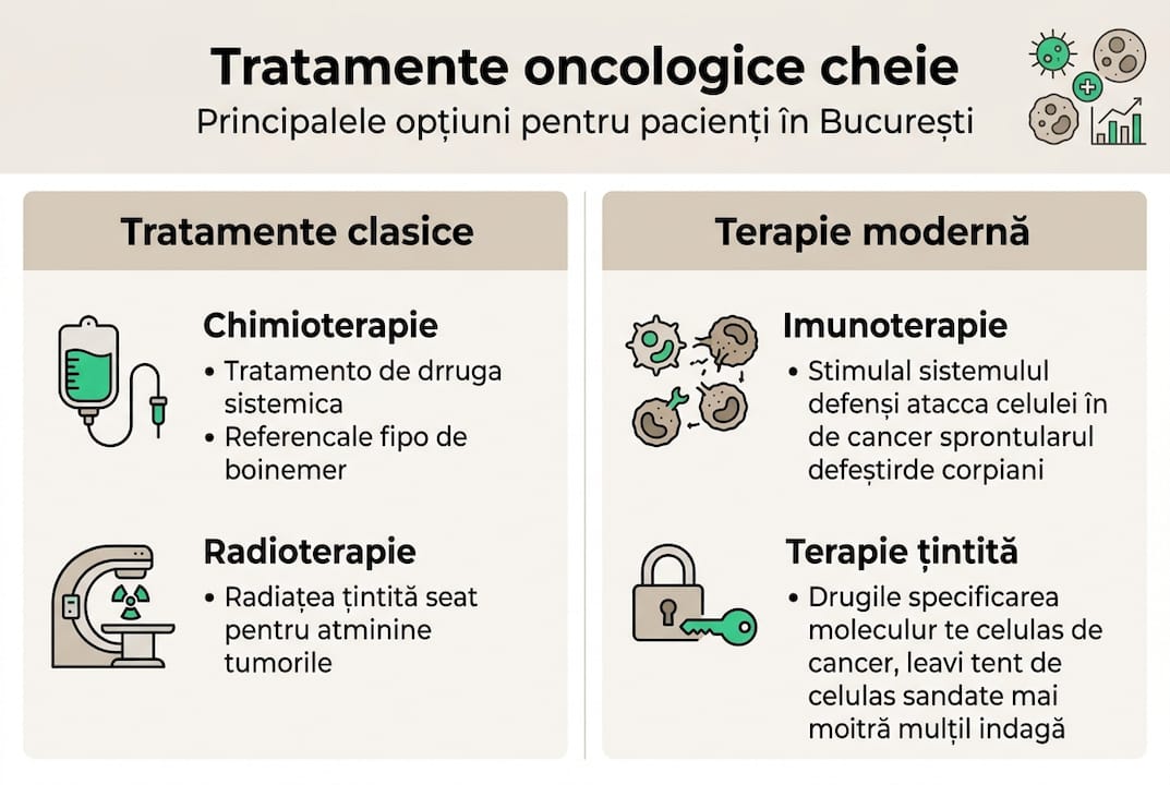 Infografic: variante de tratament în oncologie