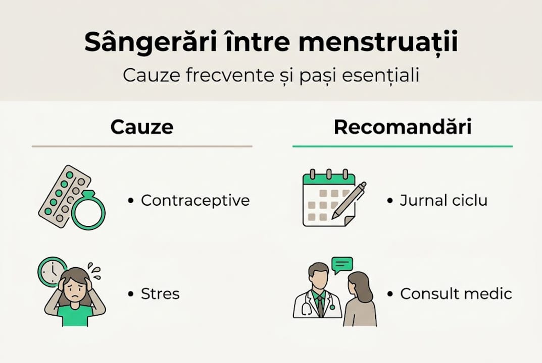 Infografic: De ce apar sângerările între menstruații și ce poți face pentru a le gestiona
