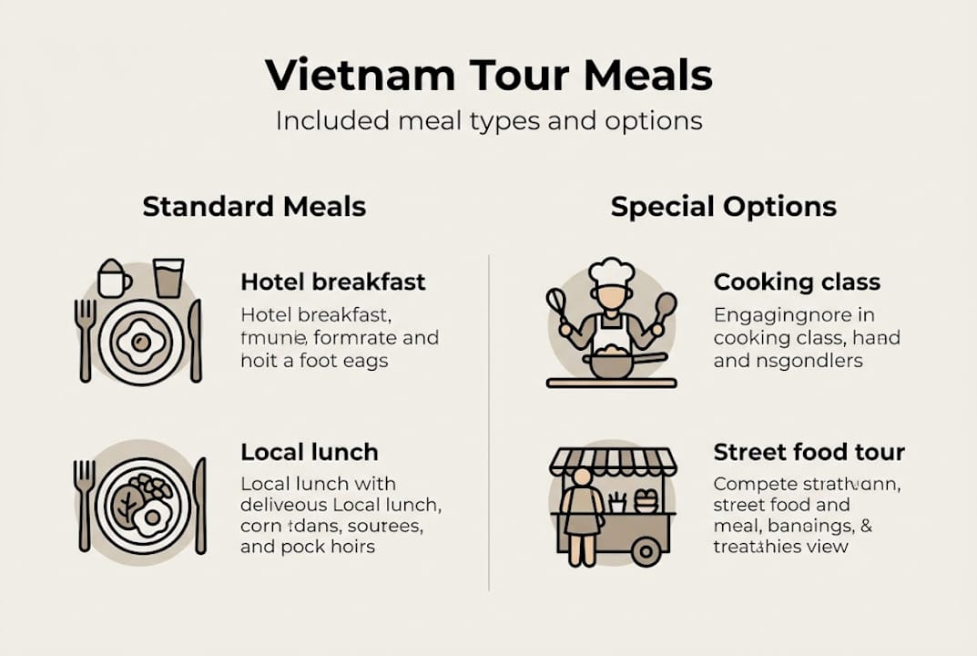 Infographic compares standard and special meal options