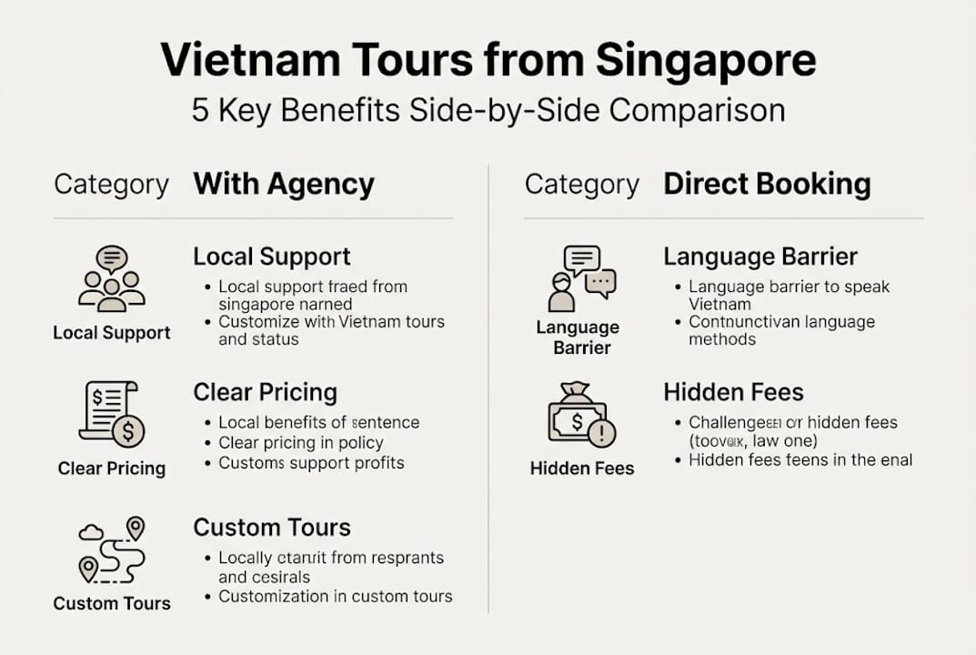 Infographic comparing tour booking methods