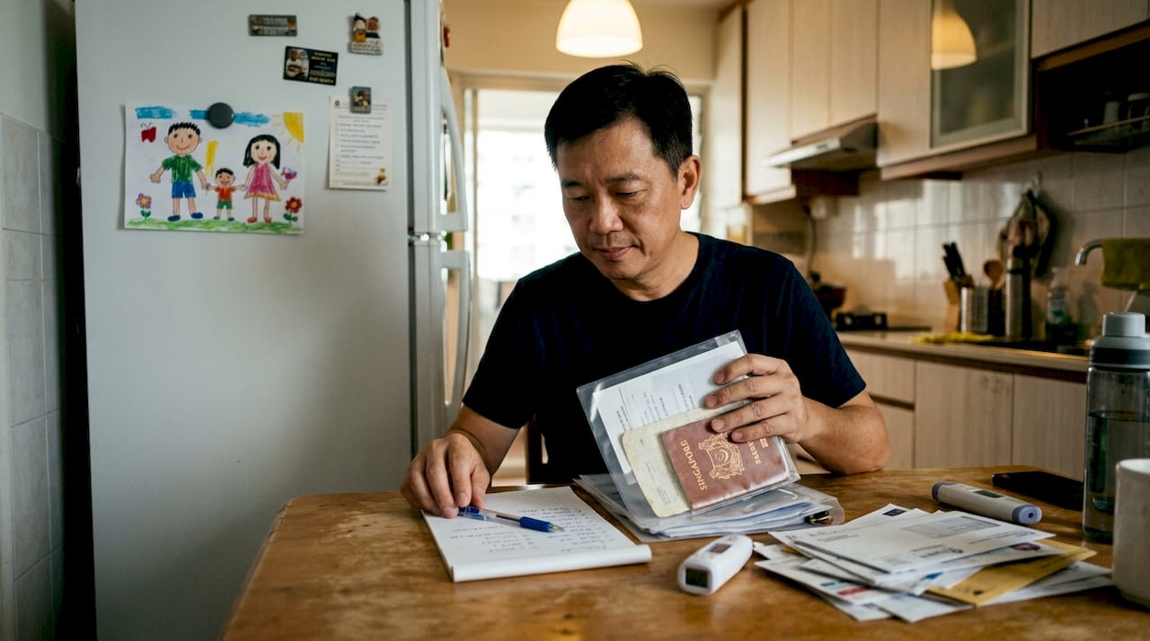 Organizing travel documents at home