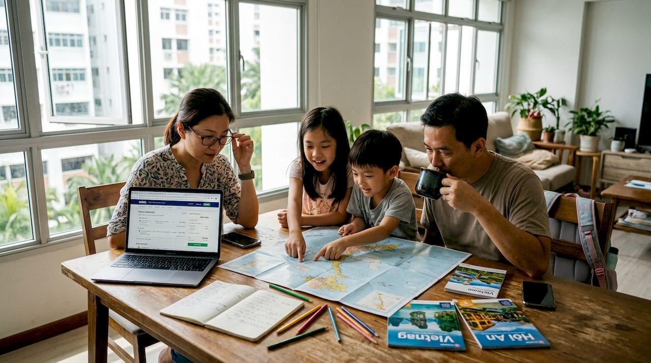 Family planning Vietnam trip at home
