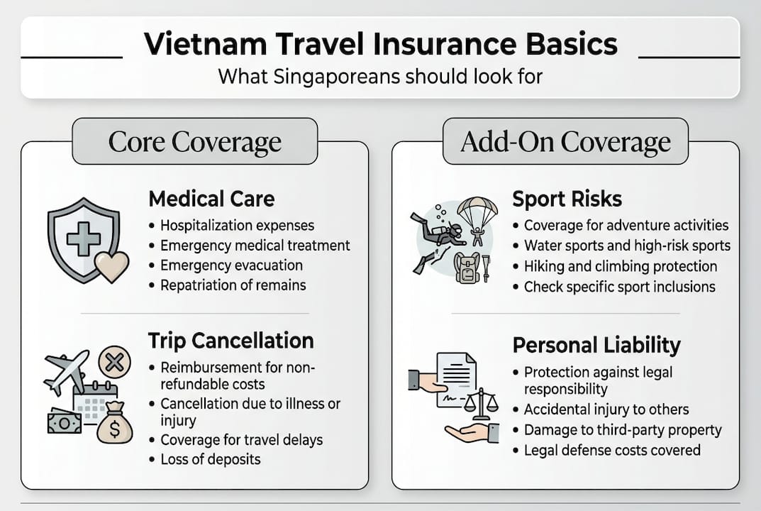 Infographic on Vietnam insurance coverage basics