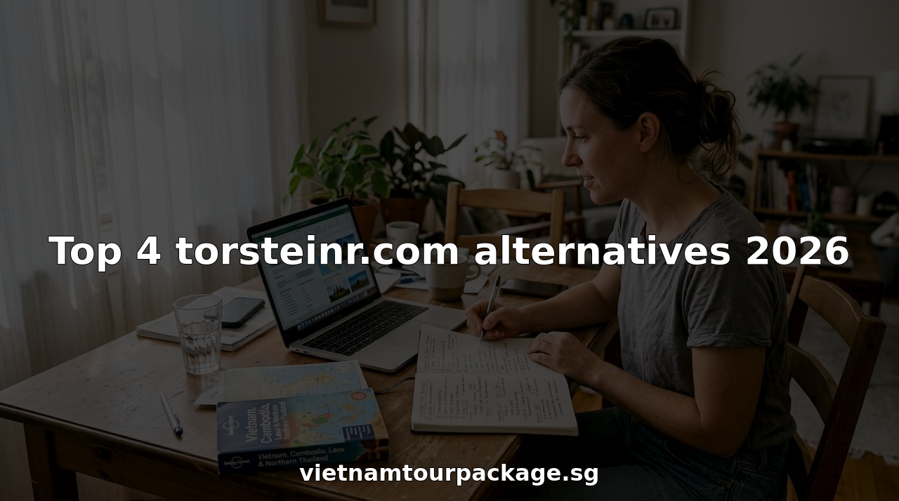 Person researching Vietnam tour alternatives at home